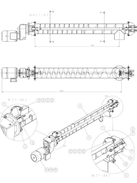 screw conveyor visio drawing|screw conveyor cad drawing.